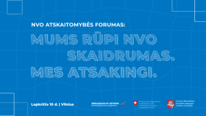 Forumas, skirtas NVO atskaitomybės bendrakūrai